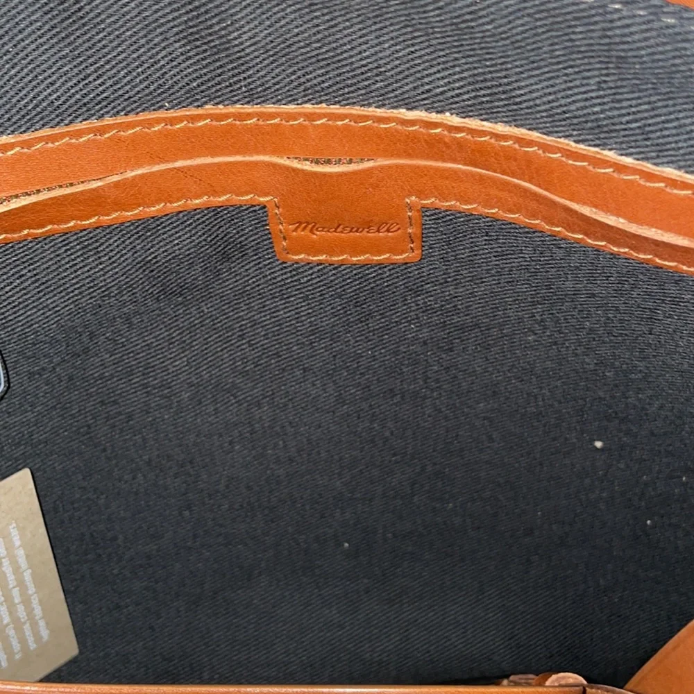 Madewell Tote Transport Leopard Print Calf Hair Medium - Picture 5 of 8